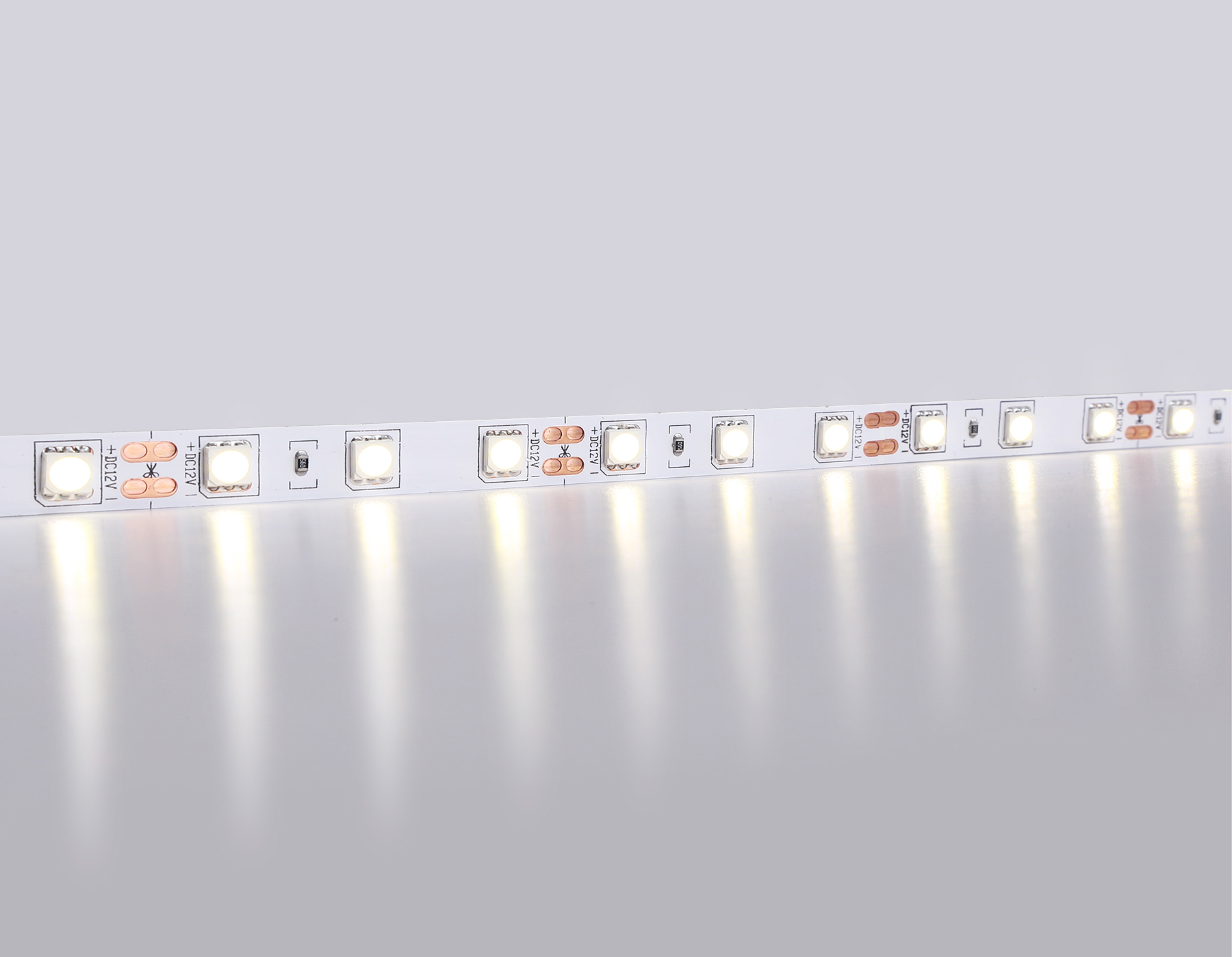 Светодиодная лента 5050 60Led, 14.4W m, 12V IP20 4500K 5m Ambrella Light GS GS2002_AMB