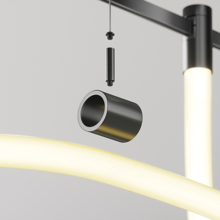 Потолочный коннектор с тросовым подвесом в шинопровод Maytoni Tau TRA154CSW-1B_MY