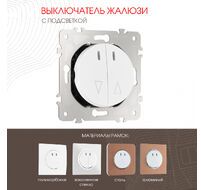 Выключатель жалюзи с подсветкой 10A 250V Arte Milano 202.39-2.white