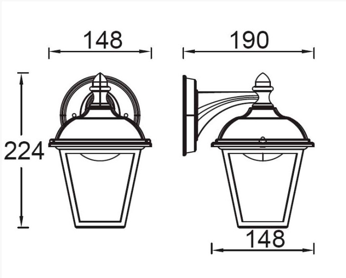 Настенный уличный фонарь светодиодный IP44 W2612S-3K Bl Oasis Light W2612S Bl_OL