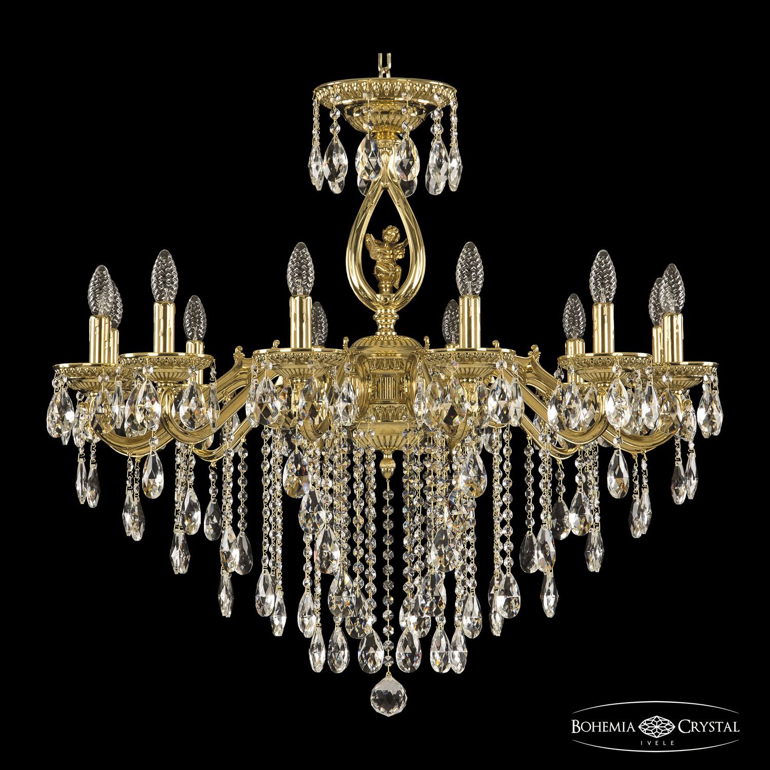 

Хрустальная люстра Bohemia Ivele Crystal 7502 75402/12/300 B G FA1B, 75402/12/300 B G FA1B