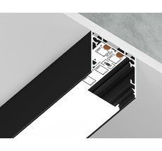 Алюминиевый профиль накладной/подвесной Profile System для ленты до 23мм Ambrella Light ILLUMINATION GP2500BK_AMB