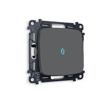 Выключатель одноклавишный проходной с подсветкой Ambrella Volt OMEGA мягкое касание QUANT MO902040_AMB