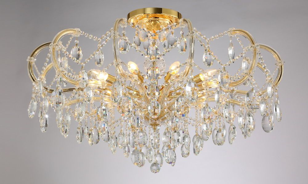 Подвесная люстра Crystallux HOLLYWOOD HOLLYWOOD SP-PL10 GOLD D1000_CR