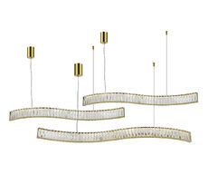 Подвесной светильник Newport Горизонтальная композиция 8240 из трех одиночных волн золото №69_NP