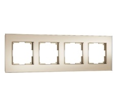 Рамка на 4 поста Senso (шампань, стекло soft-touch) Werkel a064579_WR