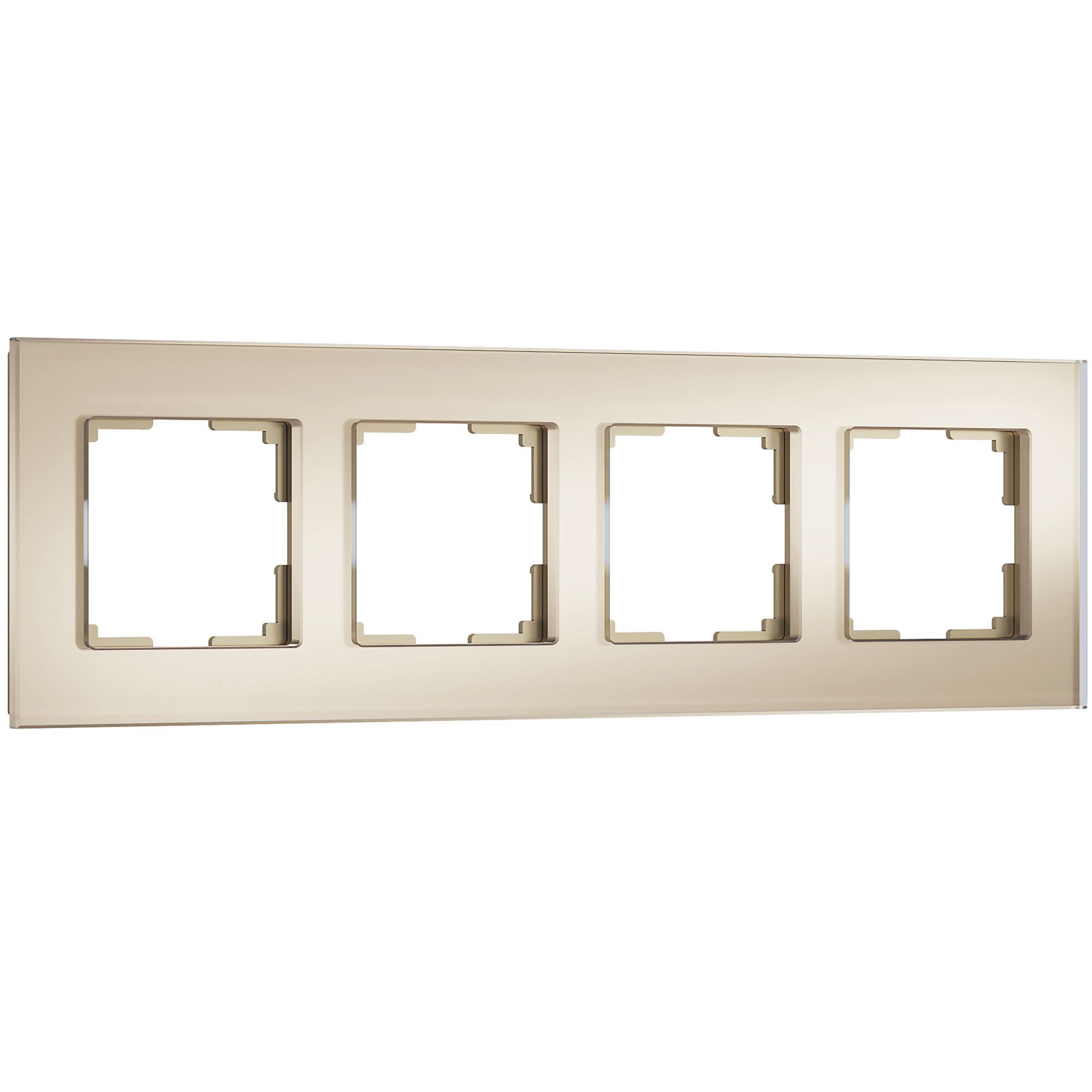 Рамка на 4 поста Senso (шампань, стекло soft-touch) Werkel a064579_WR