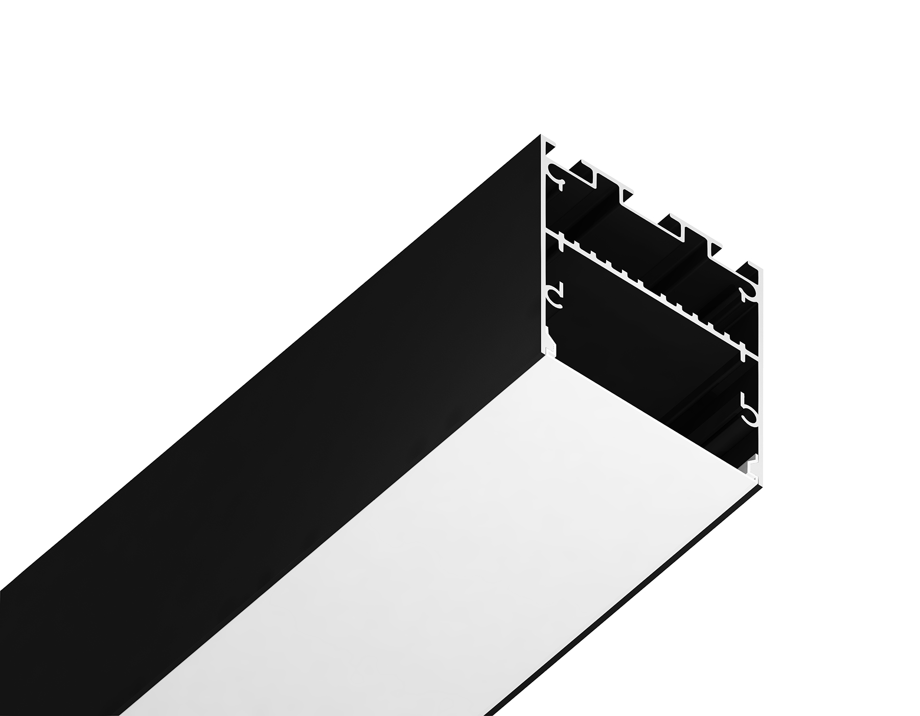 Алюминиевый профиль накладной/подвесной Profile System для ленты до 33,4мм Ambrella Light ILLUMINATION GP3050BK_AMB