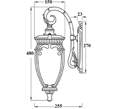 Настенный фонарь уличный IP44 Oasis Light 86202 Gb_OL