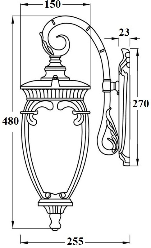 Настенный фонарь уличный IP44 Oasis Light 86202 Gb_OL