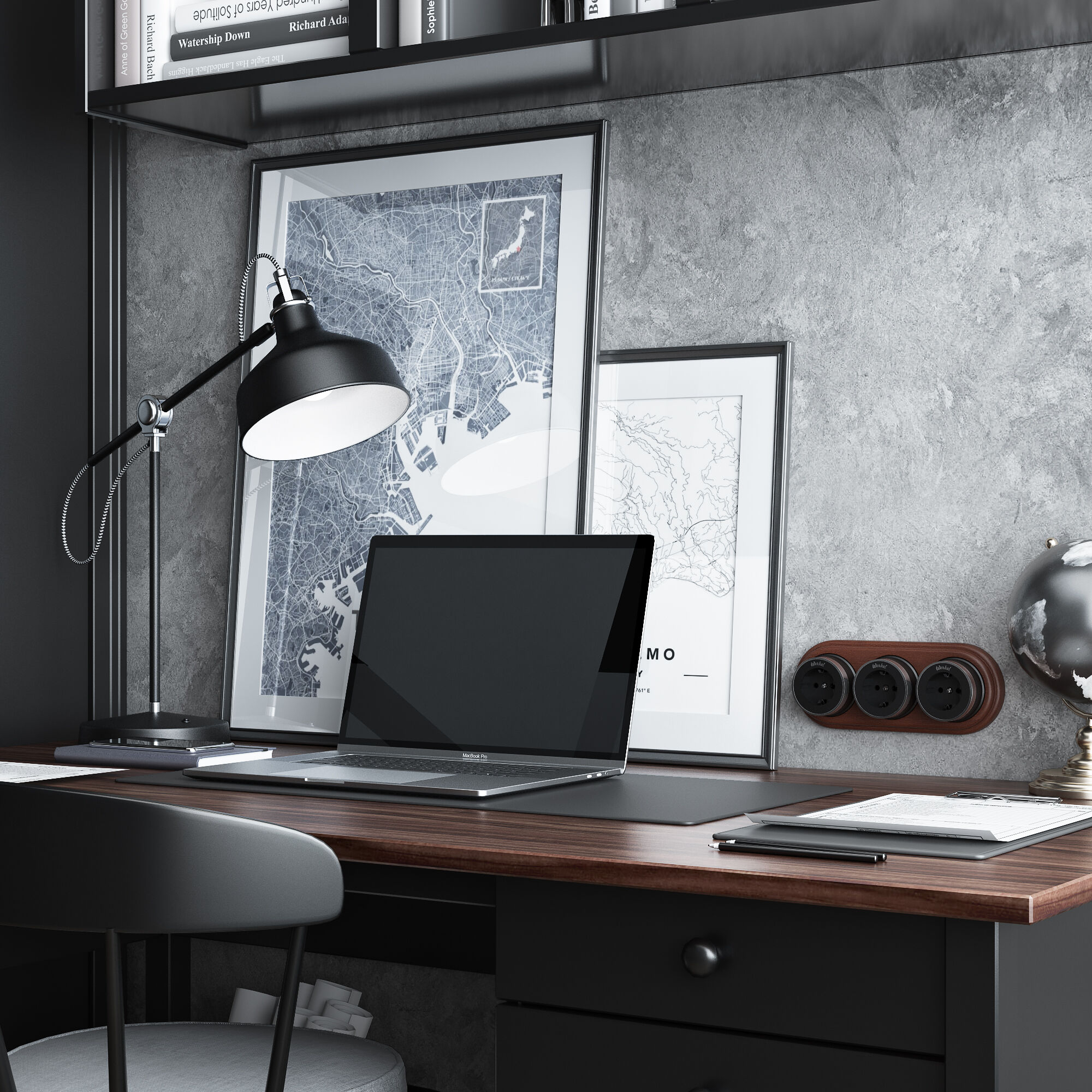 Розетка с заземлением Vintage a055919_WR