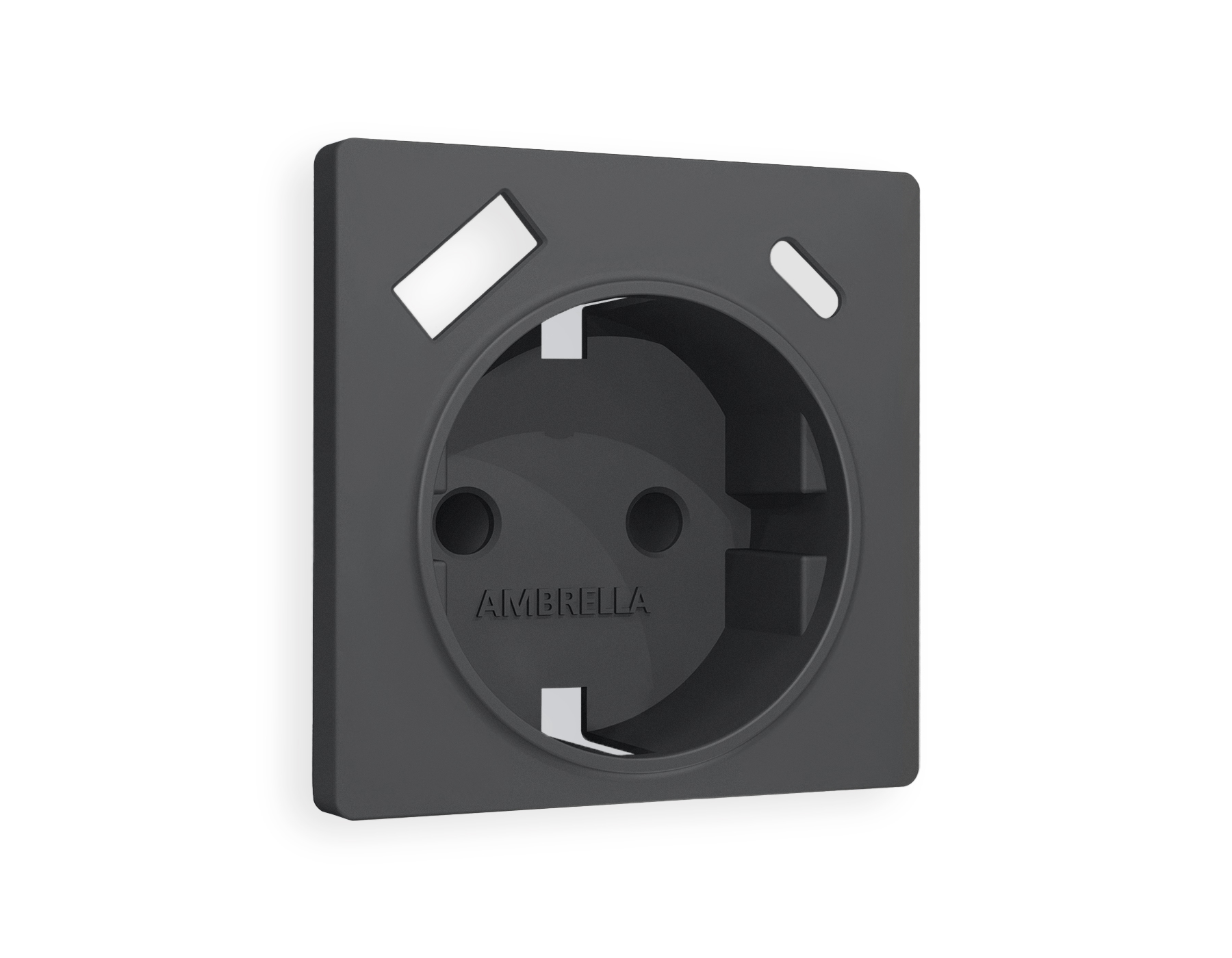 Лицевая панель для электрической розетки с заземлением со шторками 2USB A+C Ambrella Volt QUANT AP9100_AMB