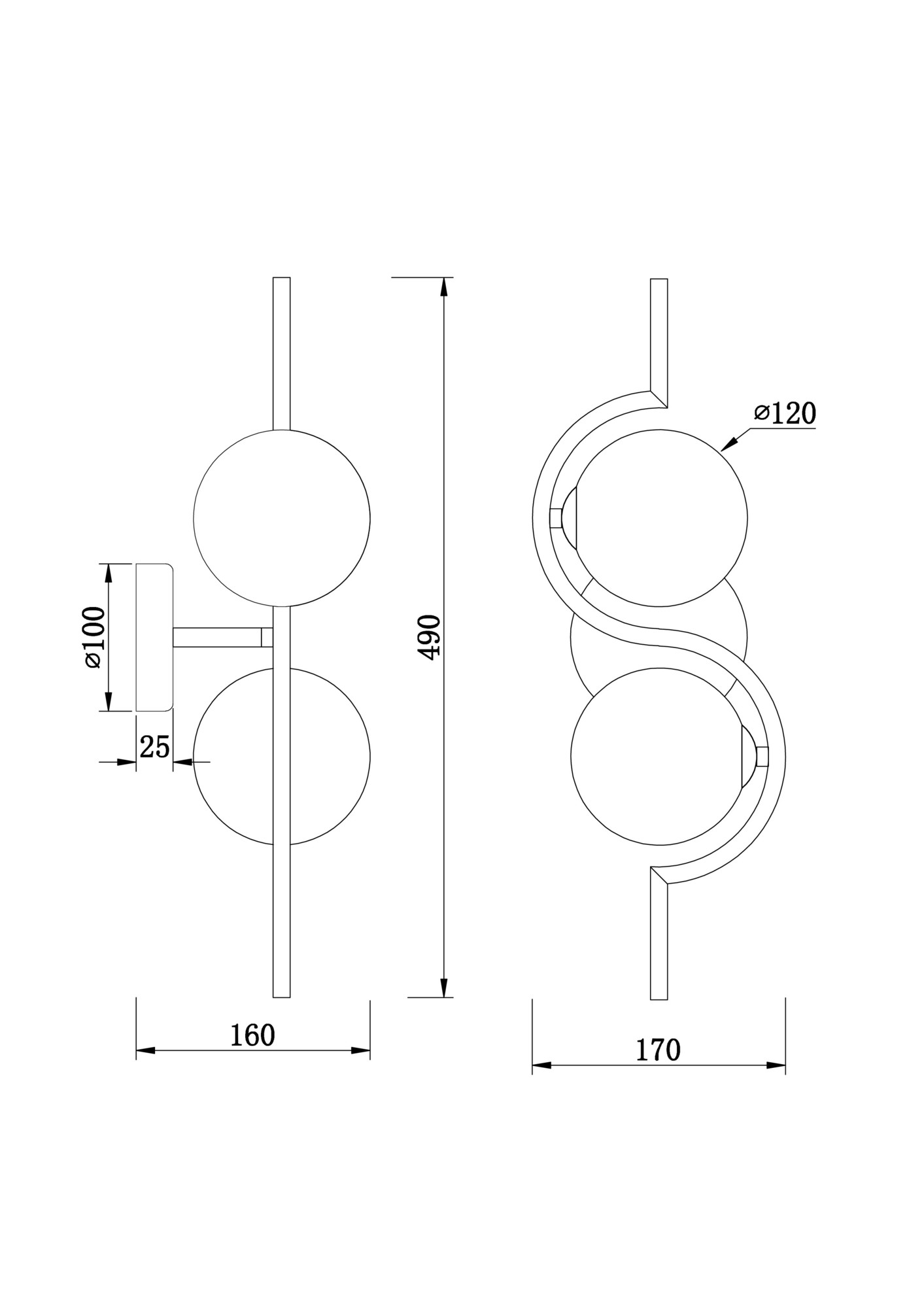 Настенный светильник Freya Harmonie FR5124WL-02BS_MY