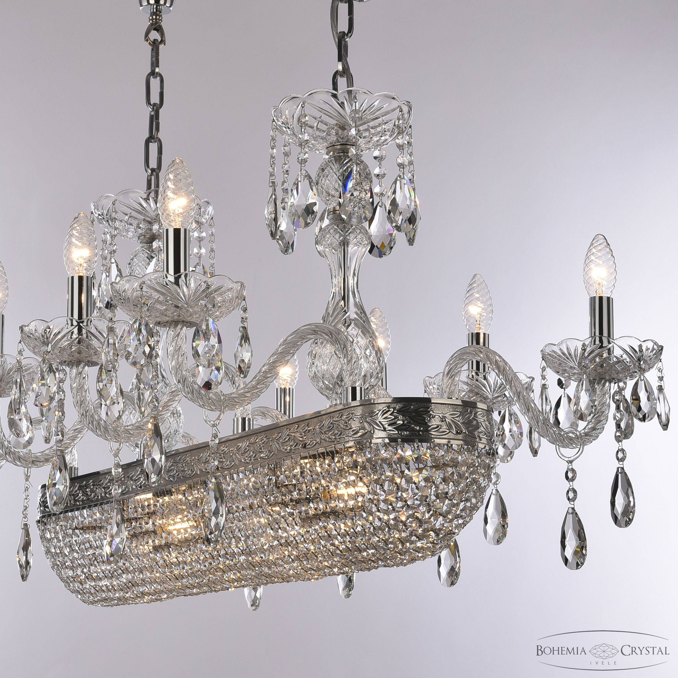 Хрустальная люстра Bohemia Ivele Crystal 1452/8/195/800 Ni_BI