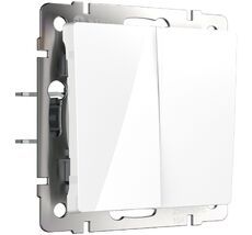 Выключатель двухклавишный проходной Werkel WL01-SW-2G-2W a051126_WR