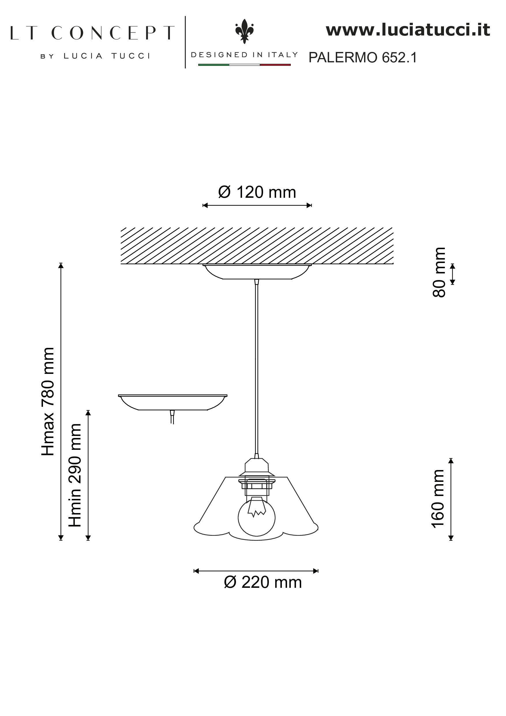 Подвесной светильник Lucia Tucci PALERMO PALERMO 652.1