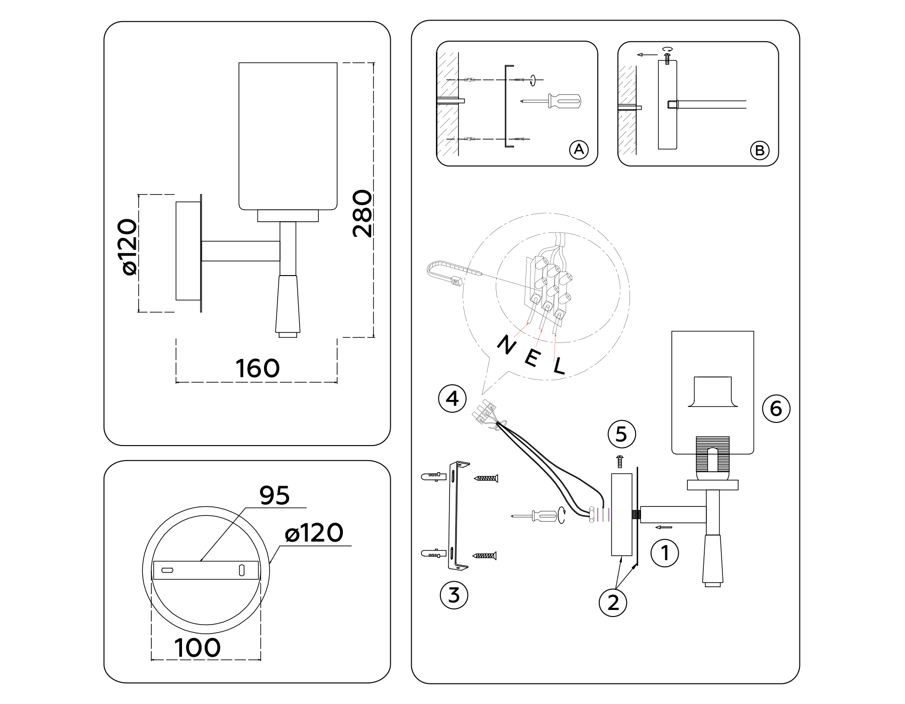Бра Ambrella Light HIGH LIGHT Modern LH56265_AMB
