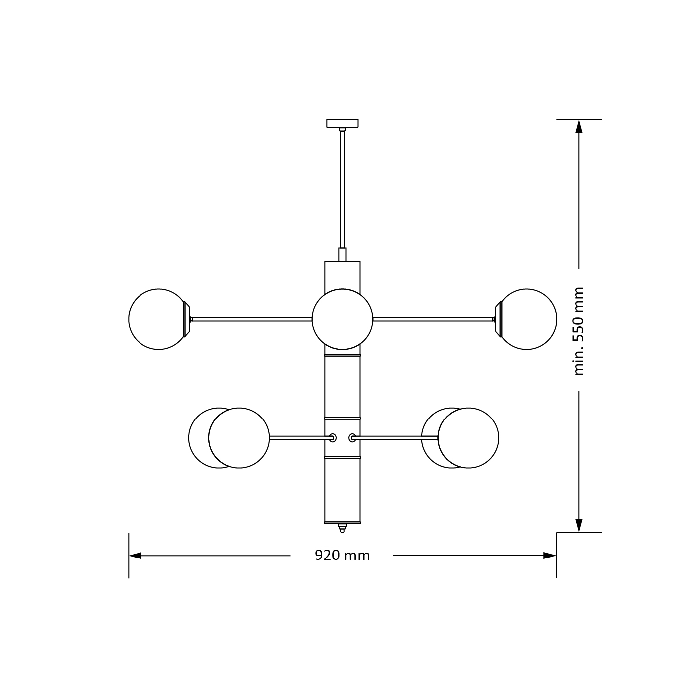Подвесная люстра на штанге KUTEK MOOD Ultimo ULT-ZW-8(Z)