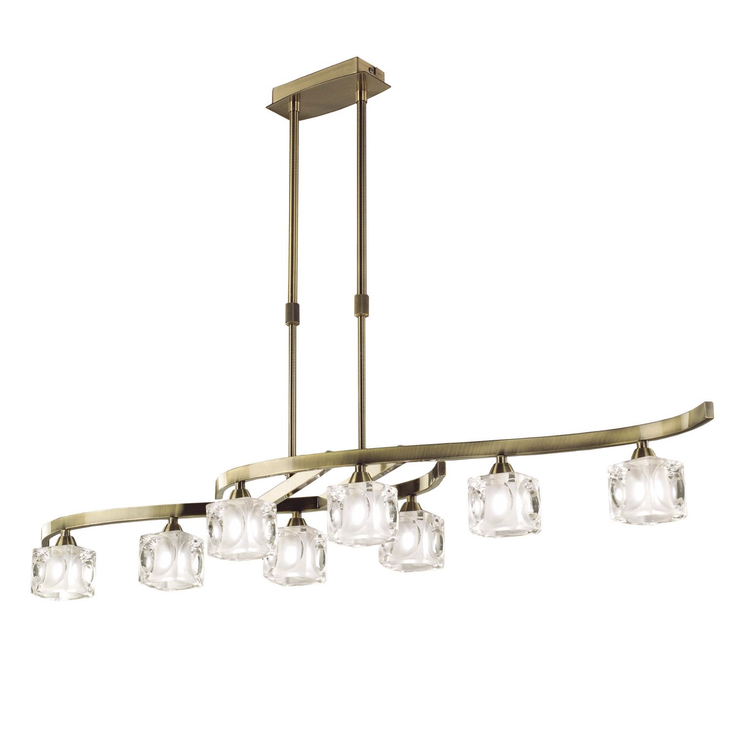 

Потолочная люстра Mantra Cuadrax Brass 0996, 0996