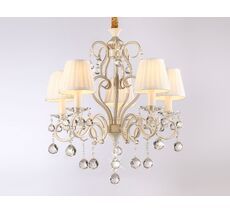 Подвесная люстра Ambrella light с абажурами и хрусталем Traditional TR4560_AMB