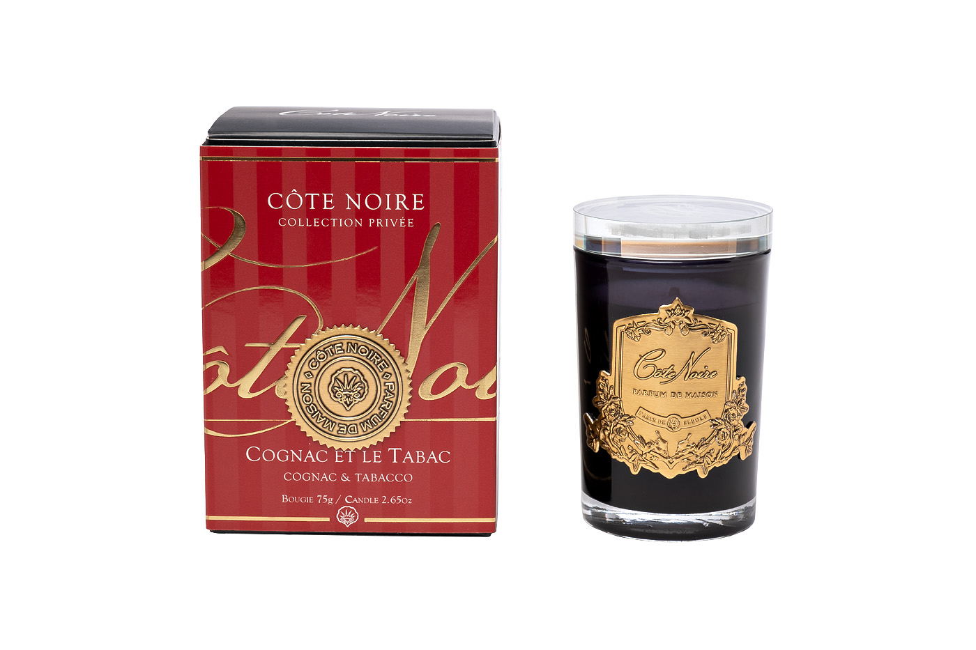 Свеча ароматическая Cognac/Tobacco в стакане 75 гр. Garda Decor 96CN-75240