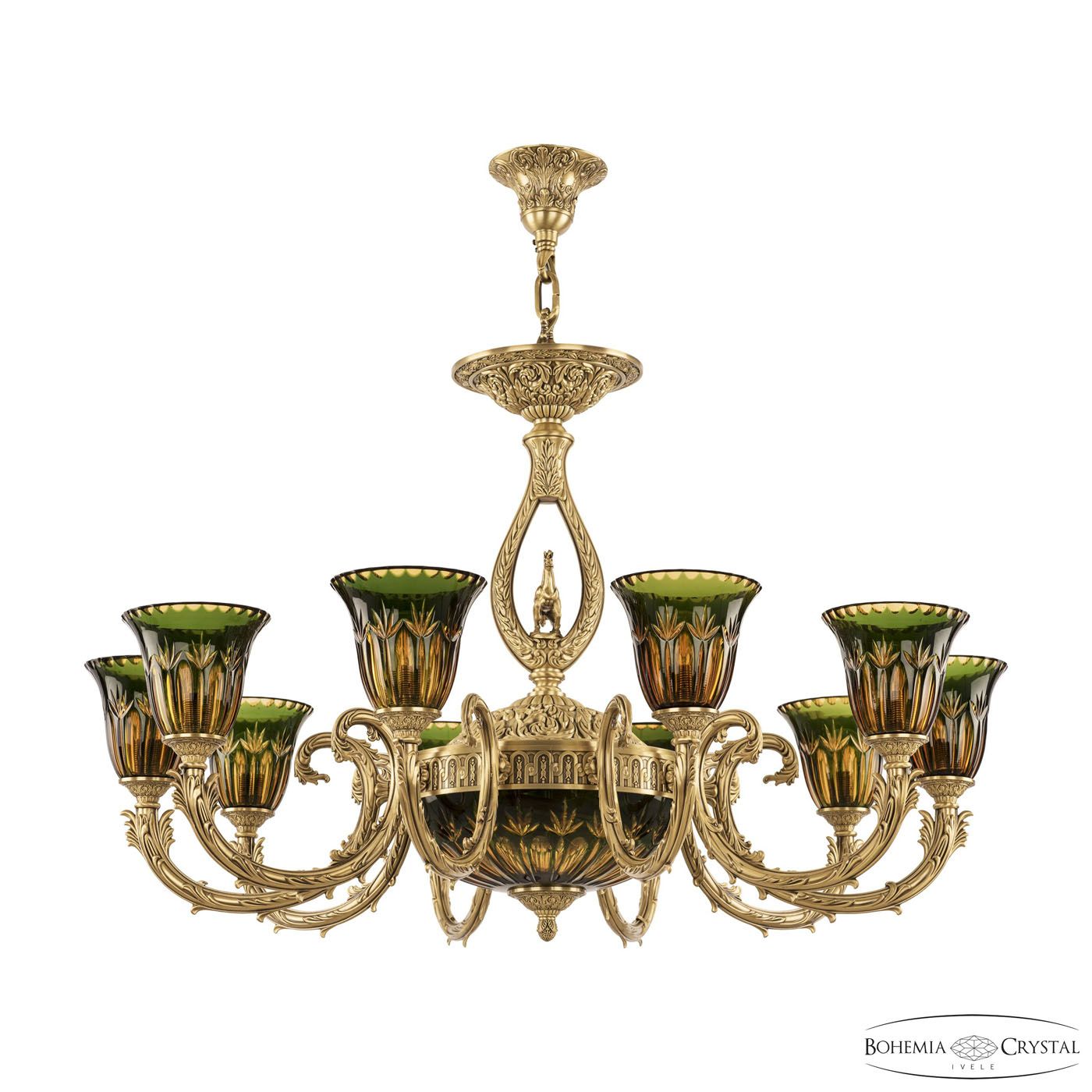 

Хрустальная люстра Bohemia Ivele 71409P/8/250 FP P2 U Amber-Green/H-1I FH3M, 71409P/8/250 FP P2 U Amber-Green/H-1I FH3M