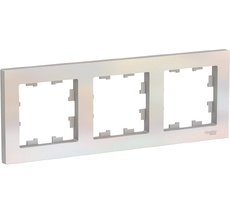 Рамка на 3 поста (жемчужный) Systeme Electric ATN000403