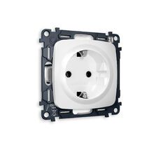 Розетка Ambrella Volt OMEGA с заземлением на винтовых зажимах 2P+E 16A-250V QUANT MO126010_AMB