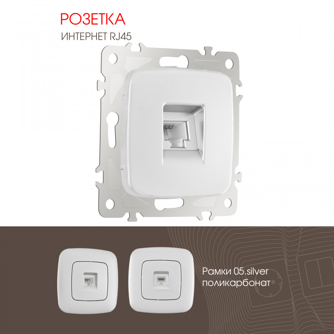 Розетка интернет RJ45 Arte Milano 205.45-1.silver