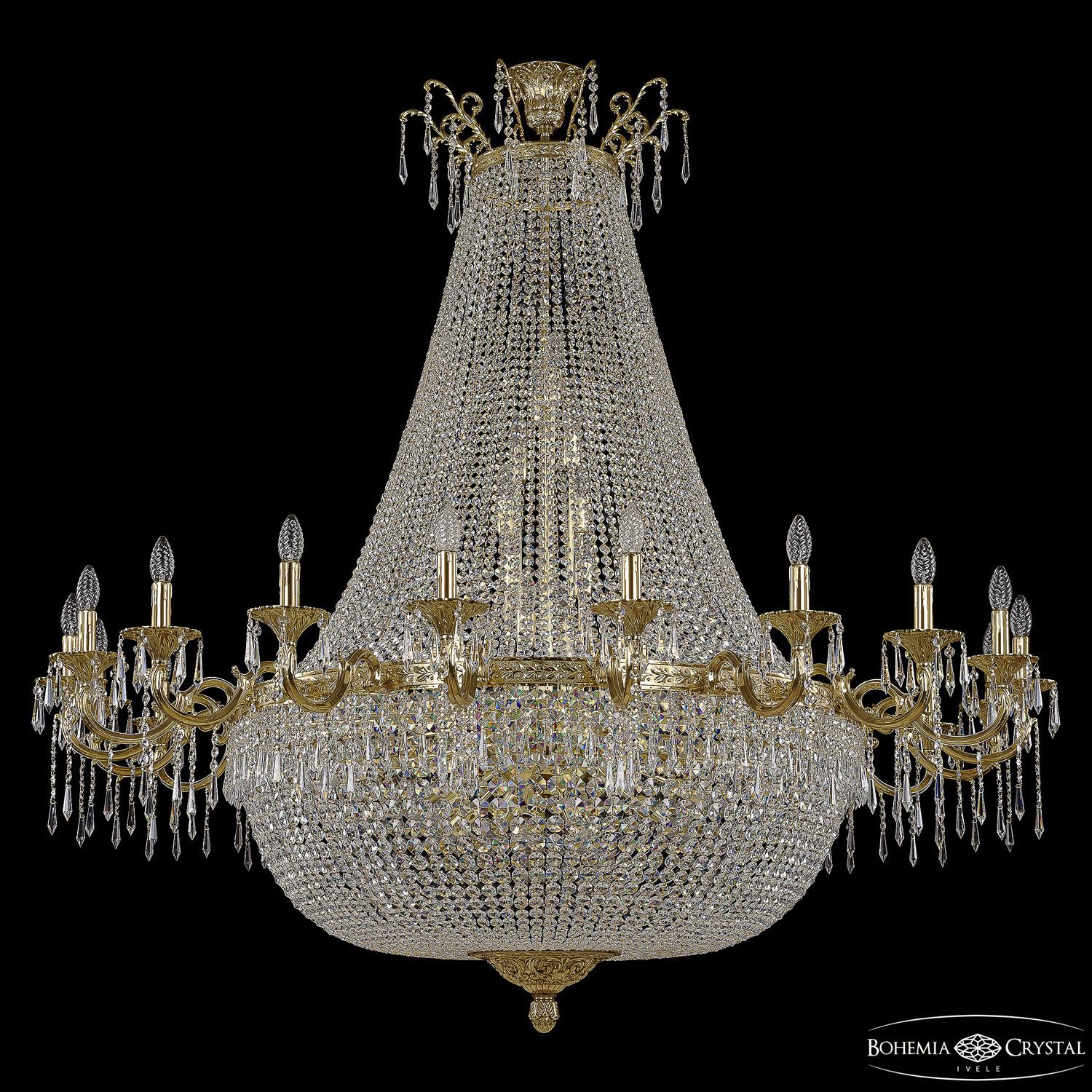 Хрустальная люстра Bohemia Ivele Crystal 2201H201/20/160IV/Y1 G_BI