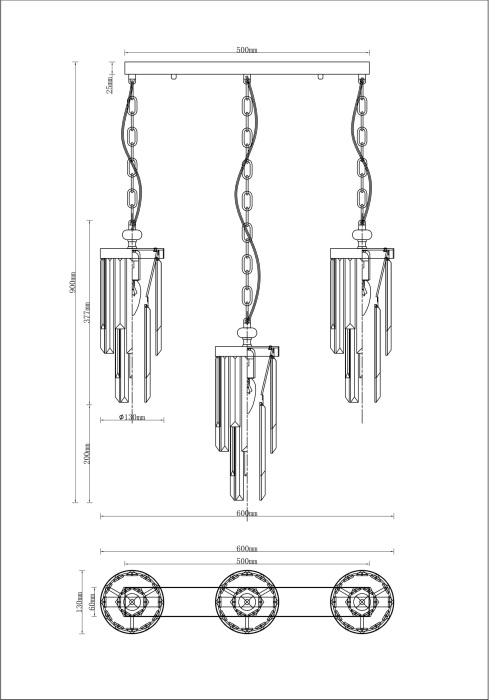 Подвесной светильник Moderli V10040-3P_MD