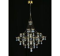 Подвесная люстра светодиодная с пультом и хрустальными подвесками K9 MyFar MR2643-66P-50CD