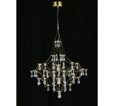 Подвесная люстра светодиодная с пультом и хрустальными подвесками K9 MyFar MR2643-66P-50CD
