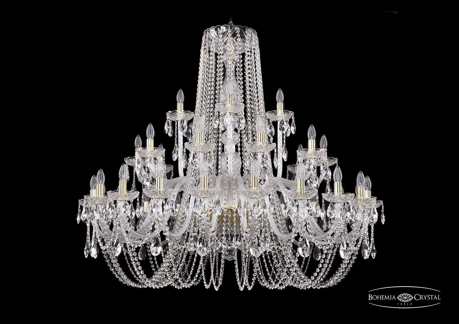 Хрустальная люстра Bohemia Ivele 1402/20+10+5/460 G_BI
