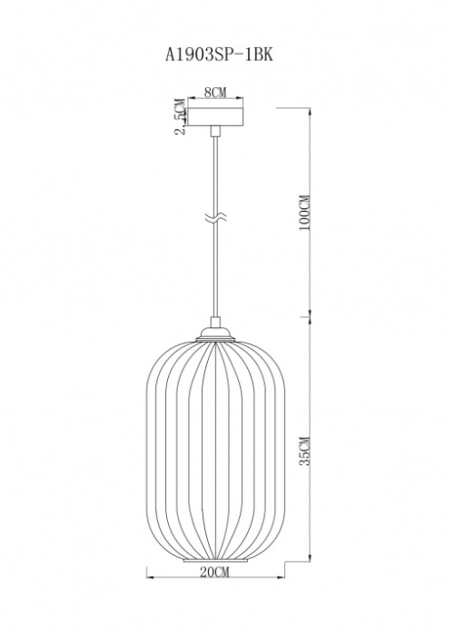 Подвесной светильник ArteLamp ARWEN A1903SP-1BK