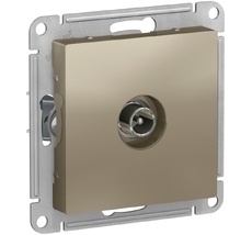 ТВ-розетка встраиваемая проходная (шампань) Systeme Electric ATN000592