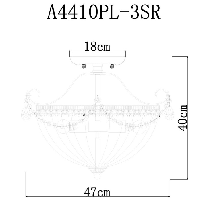 Потолочный светильник ArteLamp SCHELENBERG A4410PL-3SR