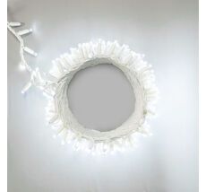 Гирлянда Нить Шатровая с Колпачком 10м Белая с Мерцанием Белого Диода, 300 LED, Провод Белый Каучук LTC PST300BLWCAP-18-2W