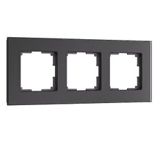 Рамка на 3 поста Senso (черный, стекло soft-touch) Werkel a064574_WR