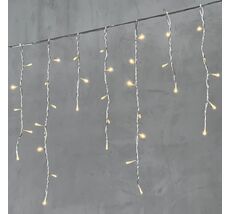 Гирлянда Бахрома 4,9 x 0,5 м Тепло-Белая 220В, 240 LED, Провод Прозрачный ПВХ, IP54 PIL240-10-2WW