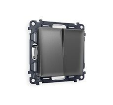 Выключатель двухклавишный проходной Ambrella Volt ALFA QUANT MA653020_AMB