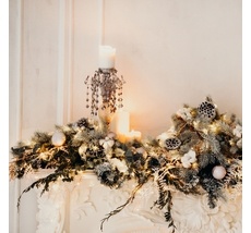 Гирлянда нить Роса теплый белый 5м IP20 400-007 a056042_EU