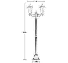 Наземный фонарь IP44 Oasis Light 86108A/02 Gb_OL