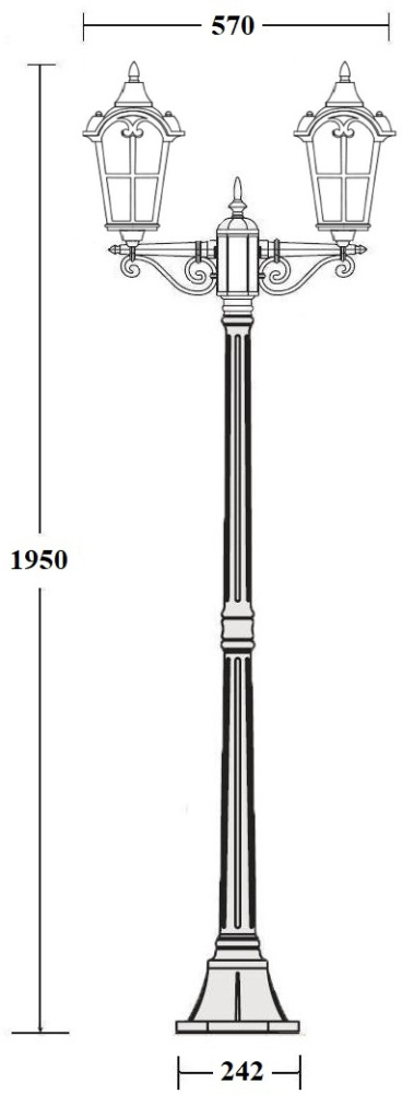 Наземный фонарь IP44 Oasis Light 86108A/02 Gb_OL