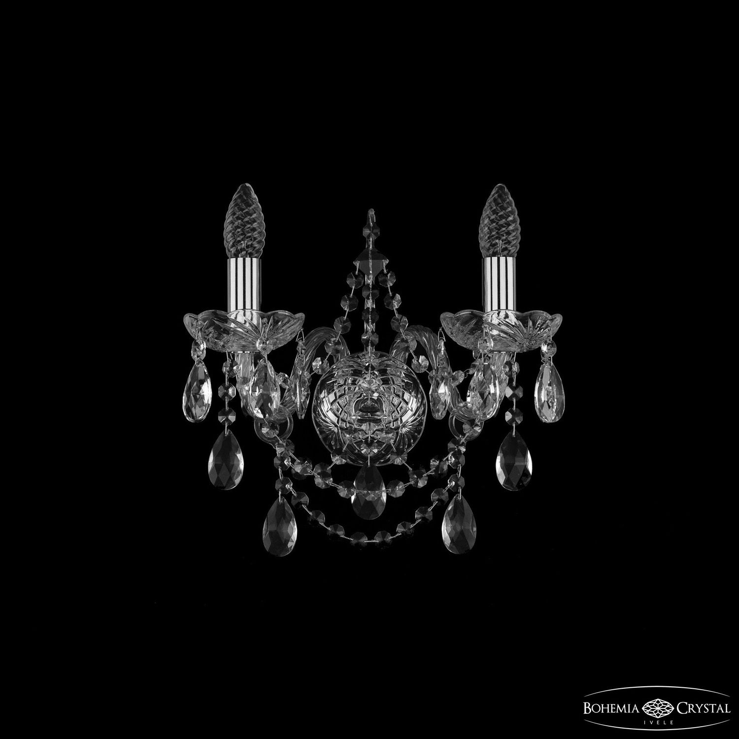 Бра Bohemia Ivele Crystal 1411B/2/141 Ni_BI