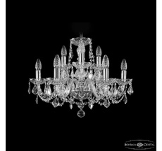 Хрустальная люстра Bohemia Ivele Crystal 1402/6+3/195 Ni Leafs_BI