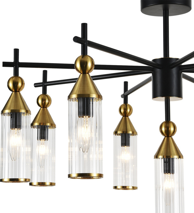 Потолочная люстра на штанге (13037/9R Black) Indigo V000529