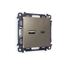 Розетка 2USB A+C 20W быстрая зарядка QUANT MA641010_AMB