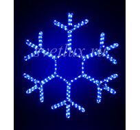 Светодиодная Снежинка 0,5м Синяя, Дюралайт на Металлическом Каркасе, IP54 13-042_BL