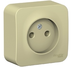 Розетка накладная без заземления (бежевый) Systeme Electric BLNRA000117
